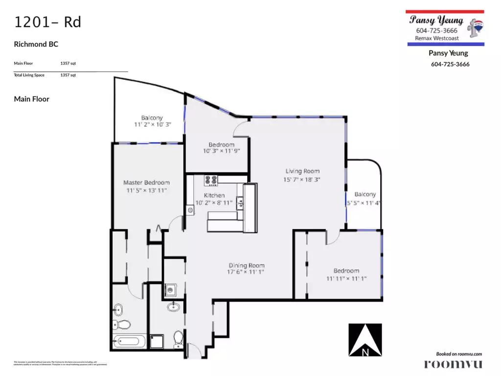 floor plan in 1201-8811 Lansdowne Rd